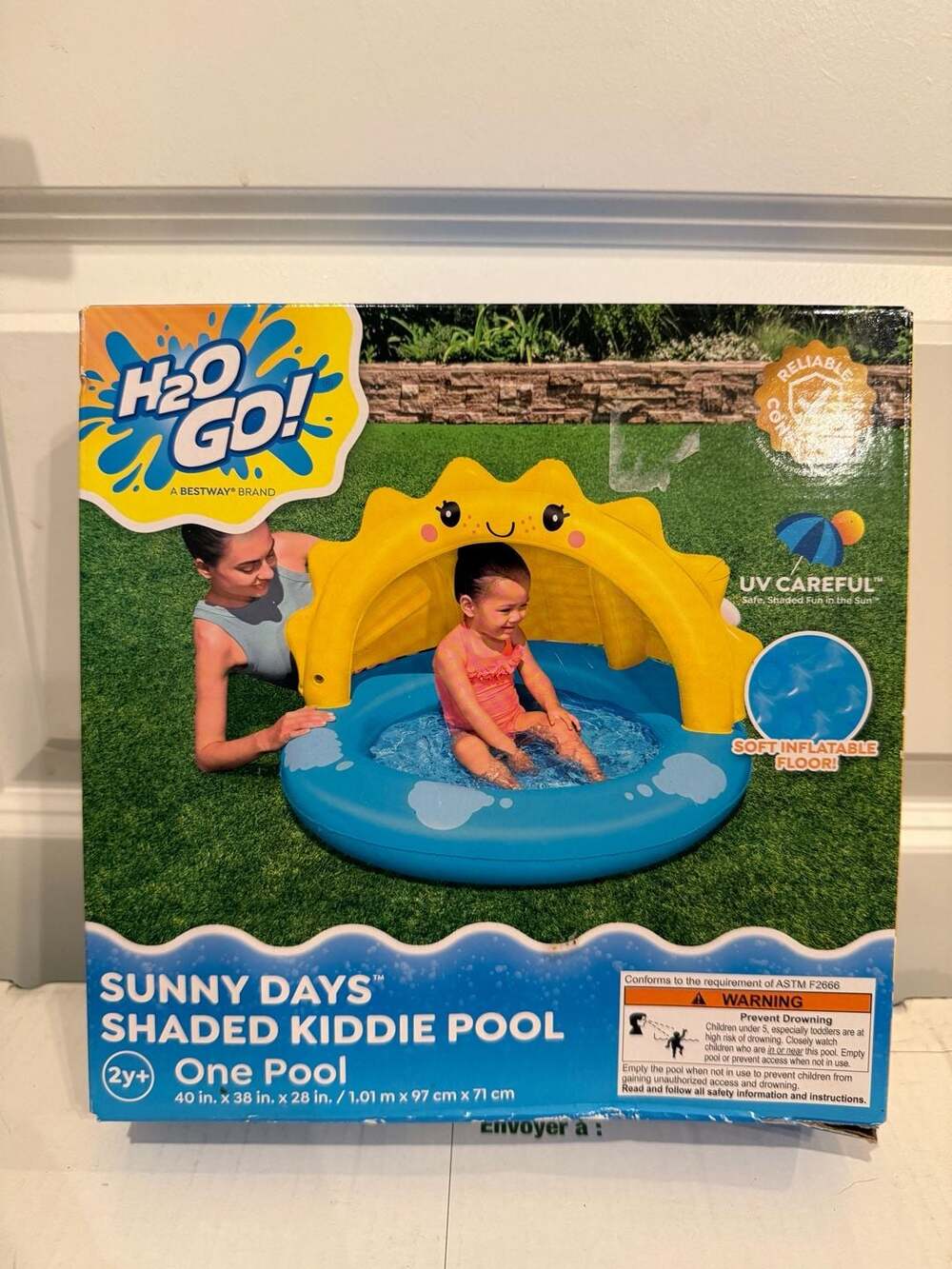 H2O GO! Sunny Days Shaded Kiddie Pool